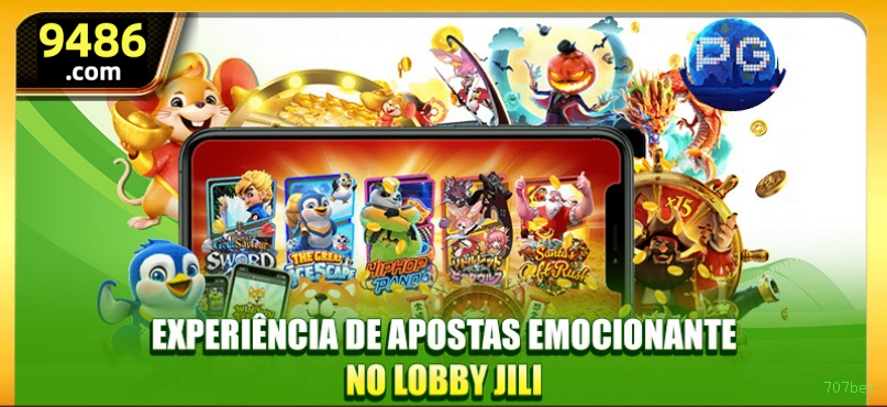 Imagem promocional do aplicativo mobile da 707bet